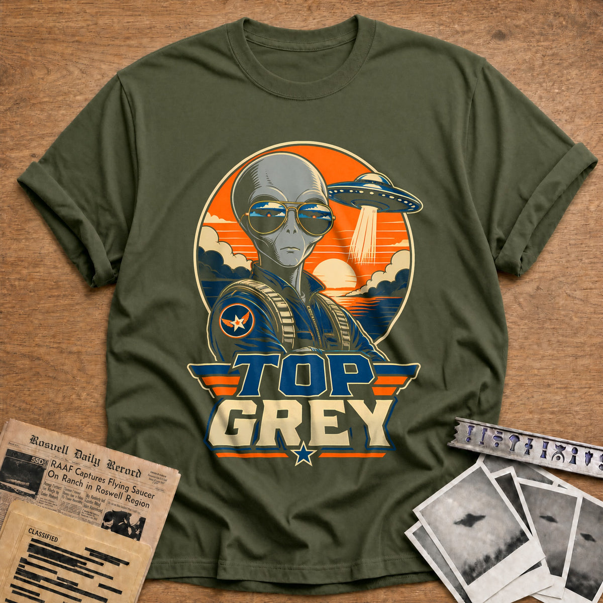 Top Grey 27 T-Shirt - Military Green