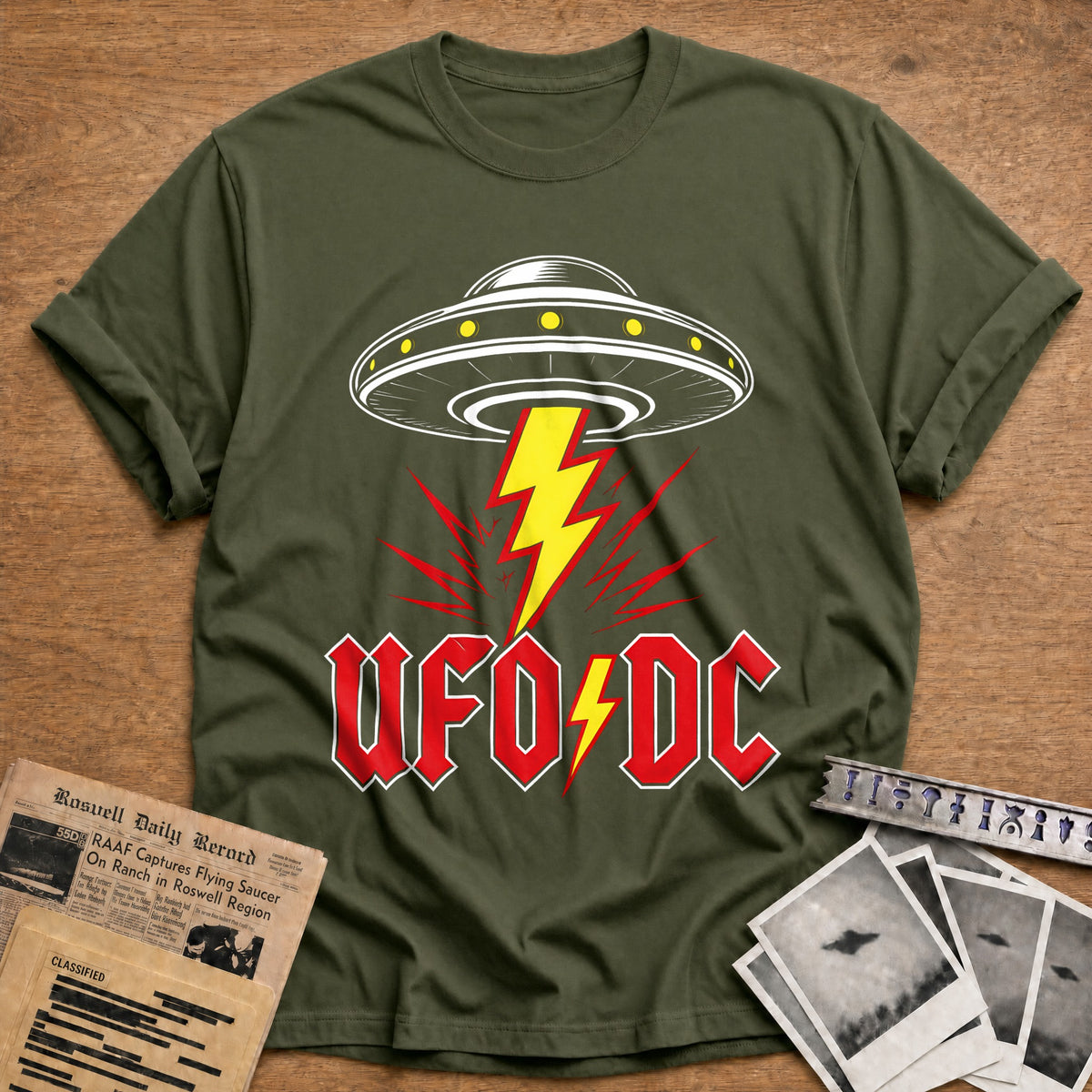 UFO DC 77 T-Shirt - Military Green
