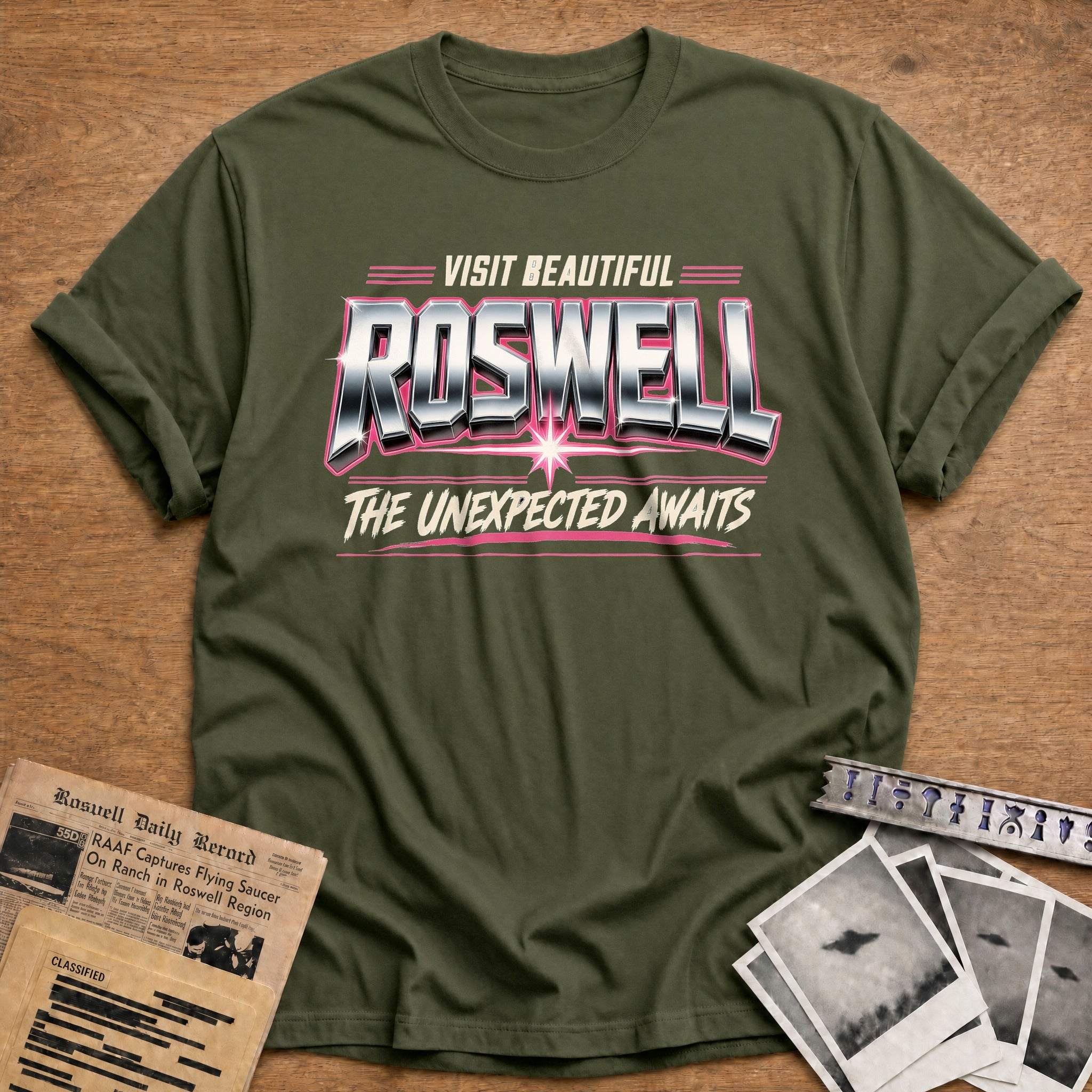 Visit Beautiful Roswell The Unexpected Awaits - Military Green