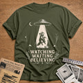 Watching Waiting Believing - Military Green