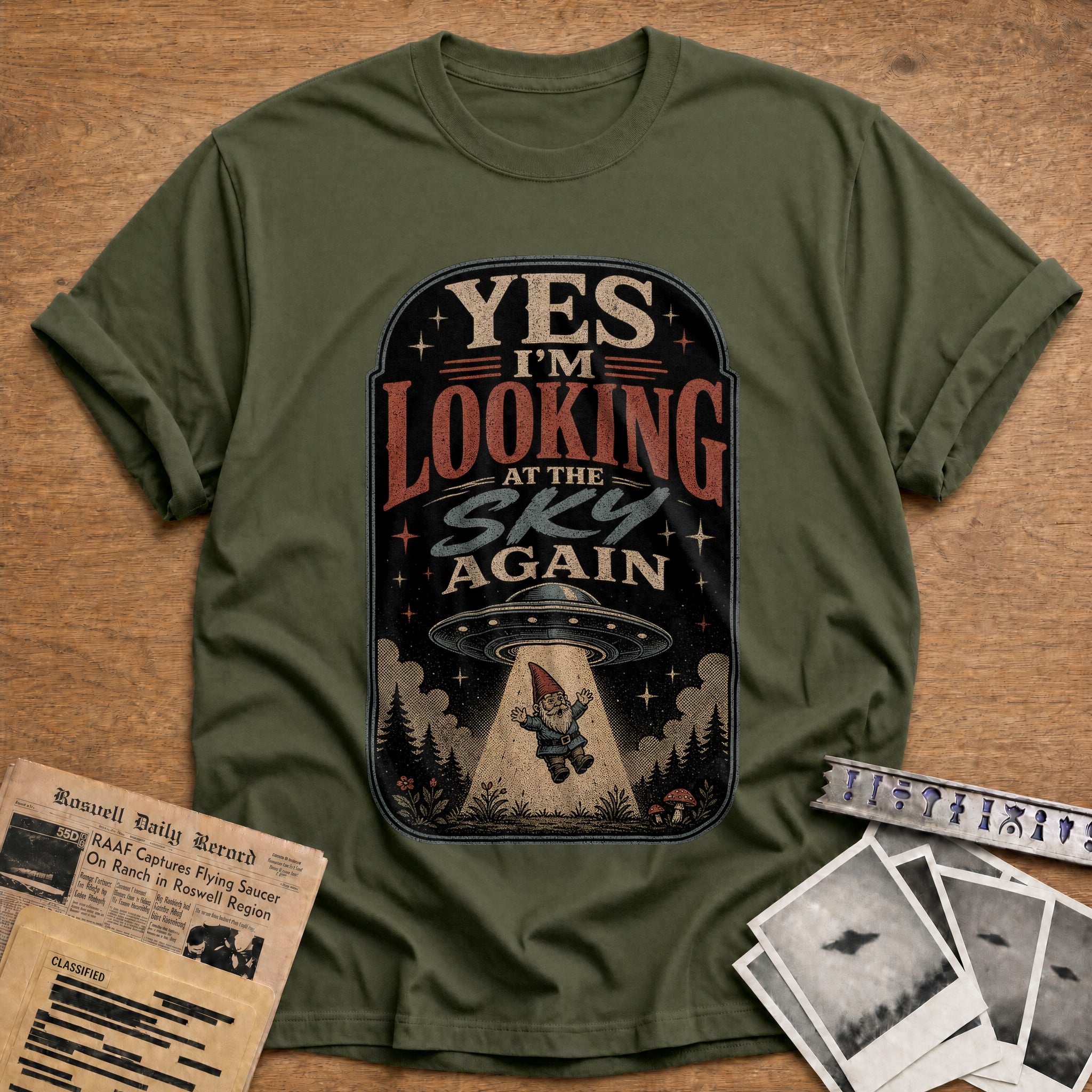 Yes Im Looking At The Sky Again 01 - Military Green