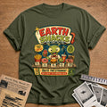 earth snacks alien food funny retro - Military Green