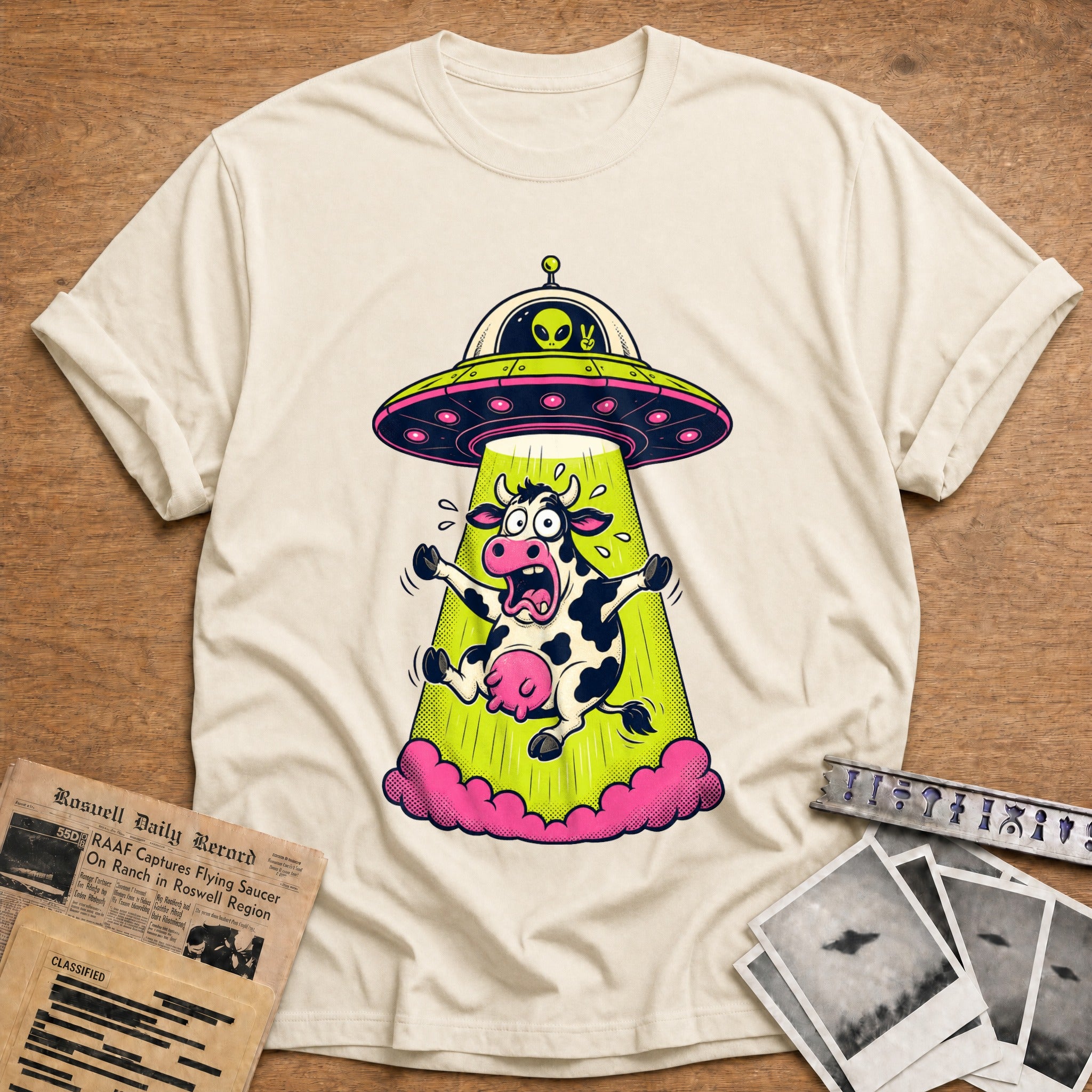 alien abduction cow funny - Natural