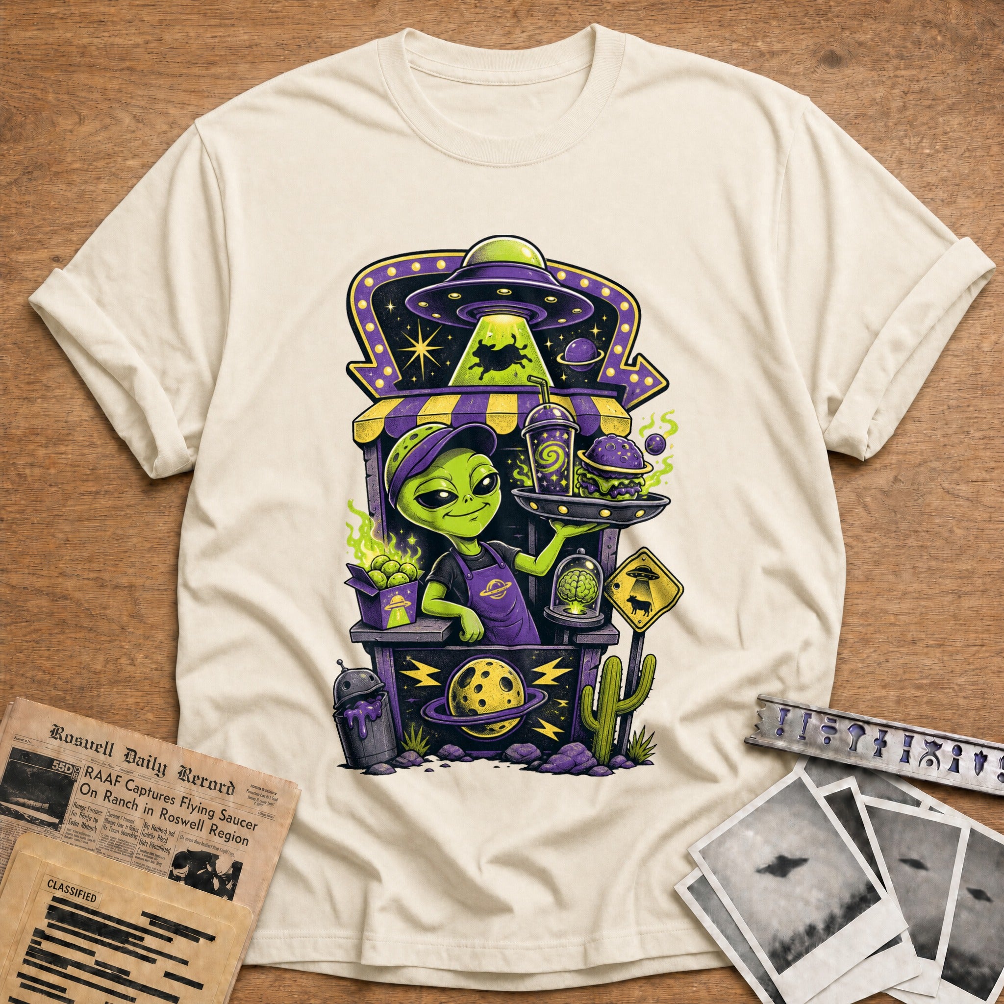 alien chef space kitchen funny - Natural