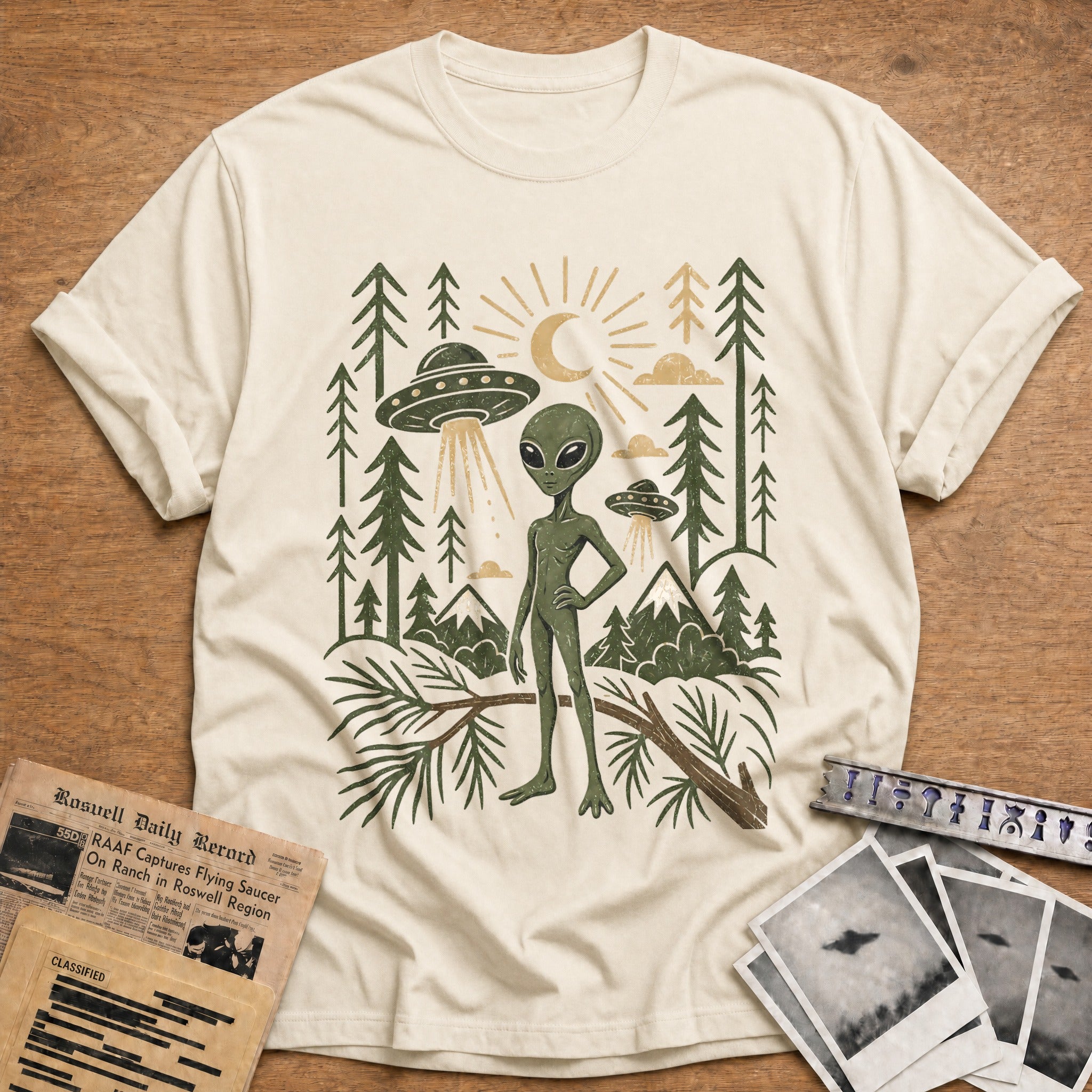 alien forest ufo extraterrestrial funny - Natural