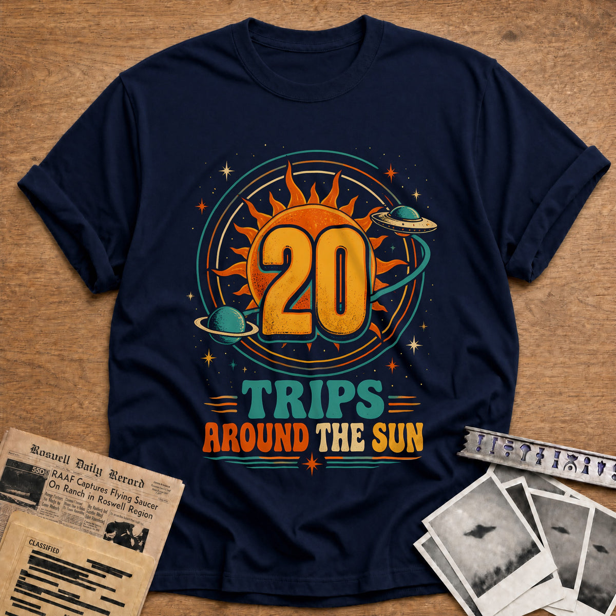 20 Around The Sun T-Shirt - Navy