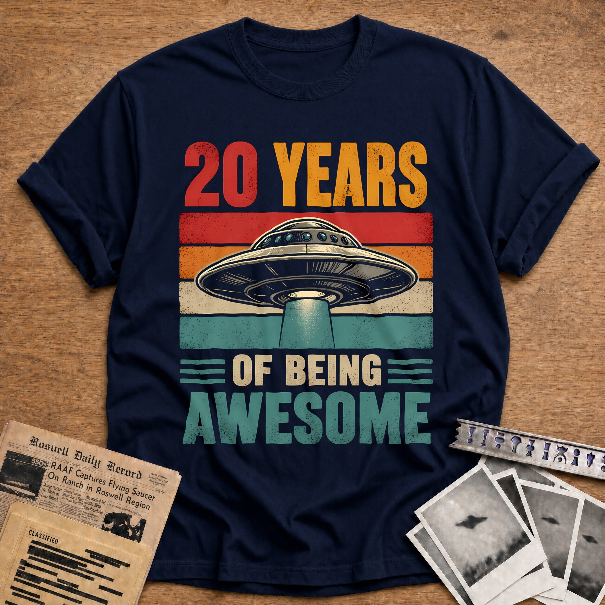 20 Being Awesome T-Shirt - Navy