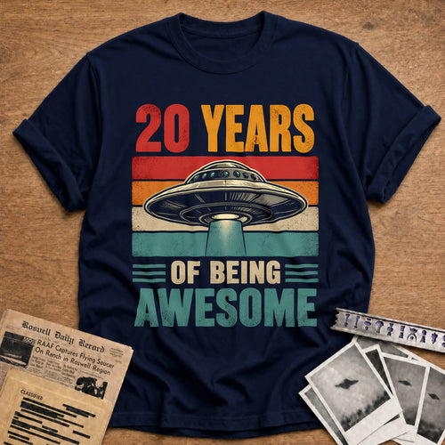 20 Being Awesome T-Shirt - Navy