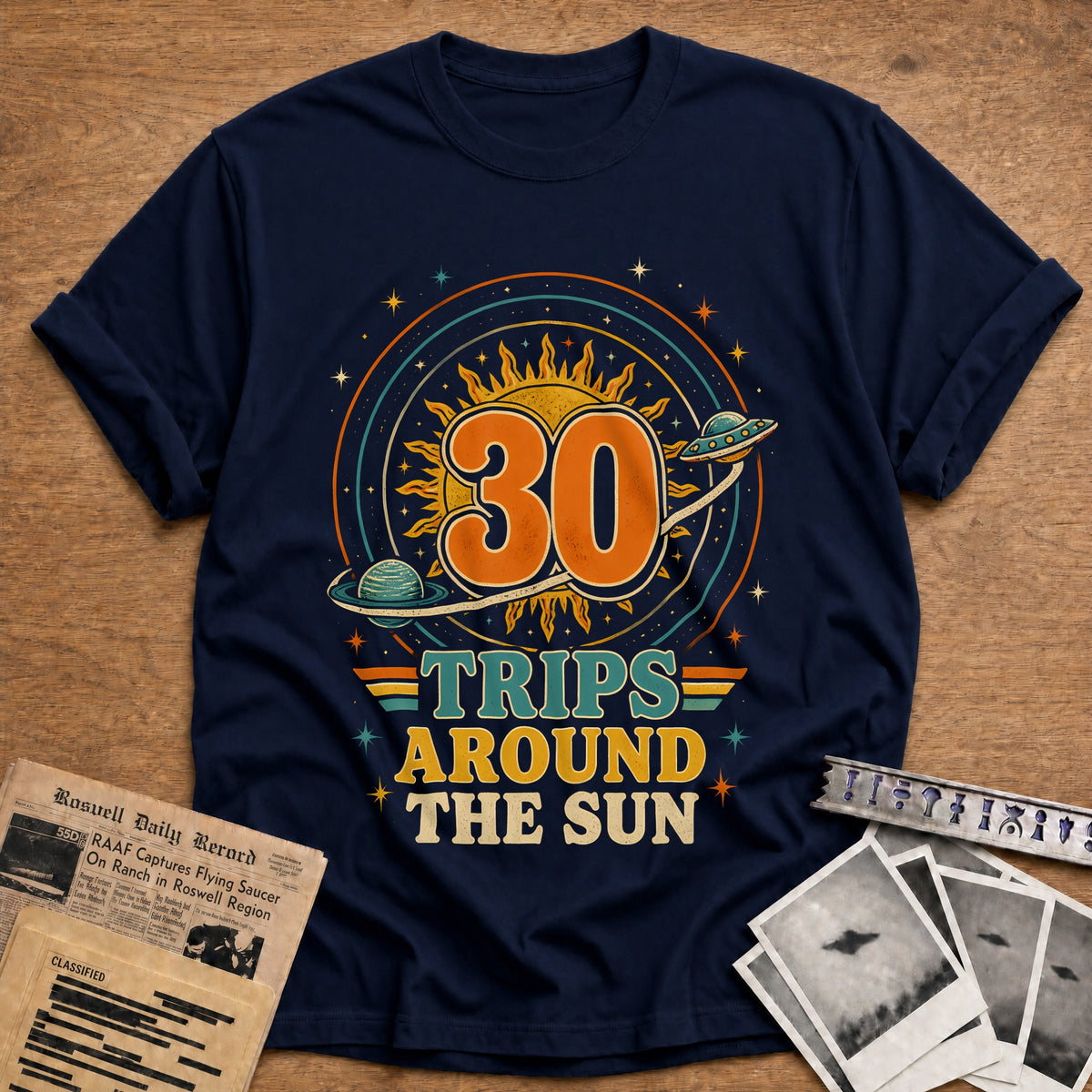 30 Around The Sun T-Shirt - Navy