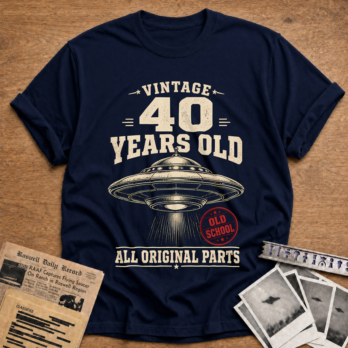 40 Original Parts T-Shirt - Navy