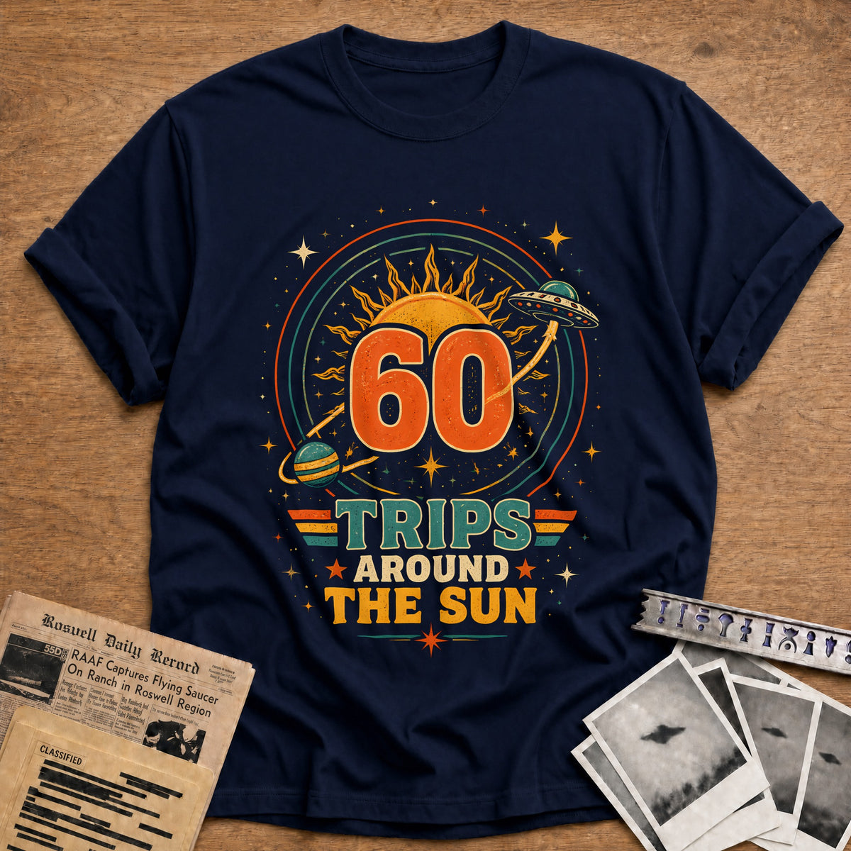 60 Around The Sun T-Shirt - Navy