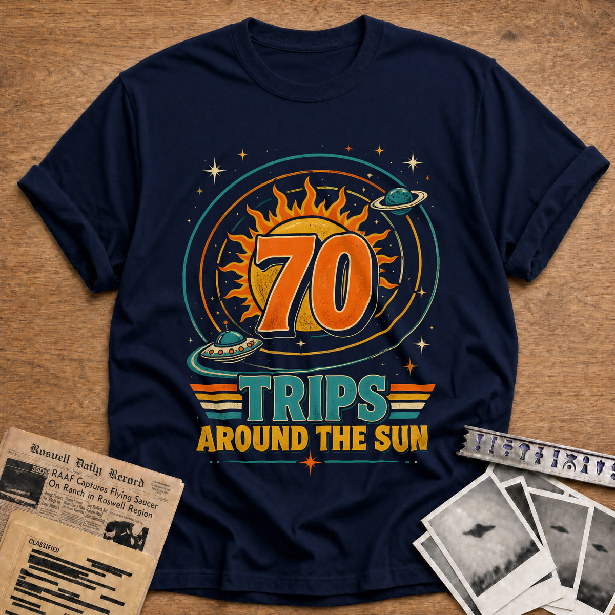 70 Around The Sun T-Shirt - Navy