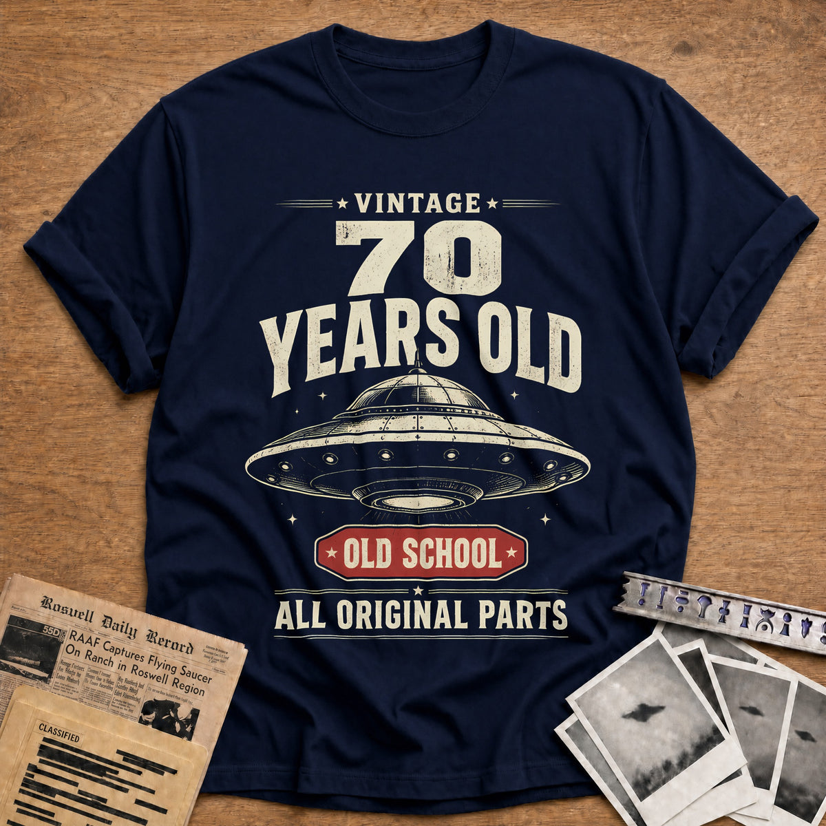 70 Original Parts T-Shirt - Navy
