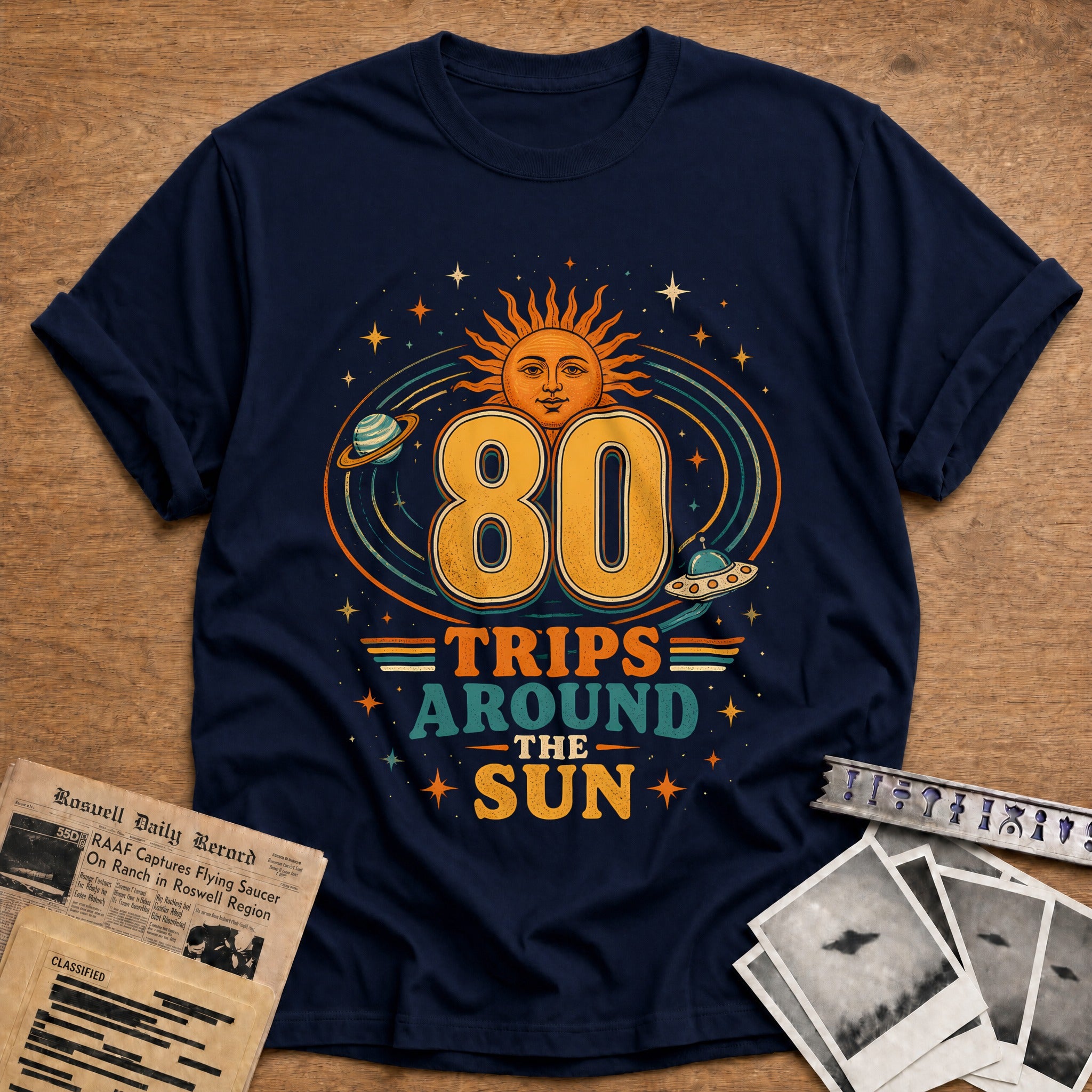 80 Around The Sun T-Shirt - Navy