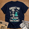 Abduct Me Done Planet 65 T-Shirt - Navy