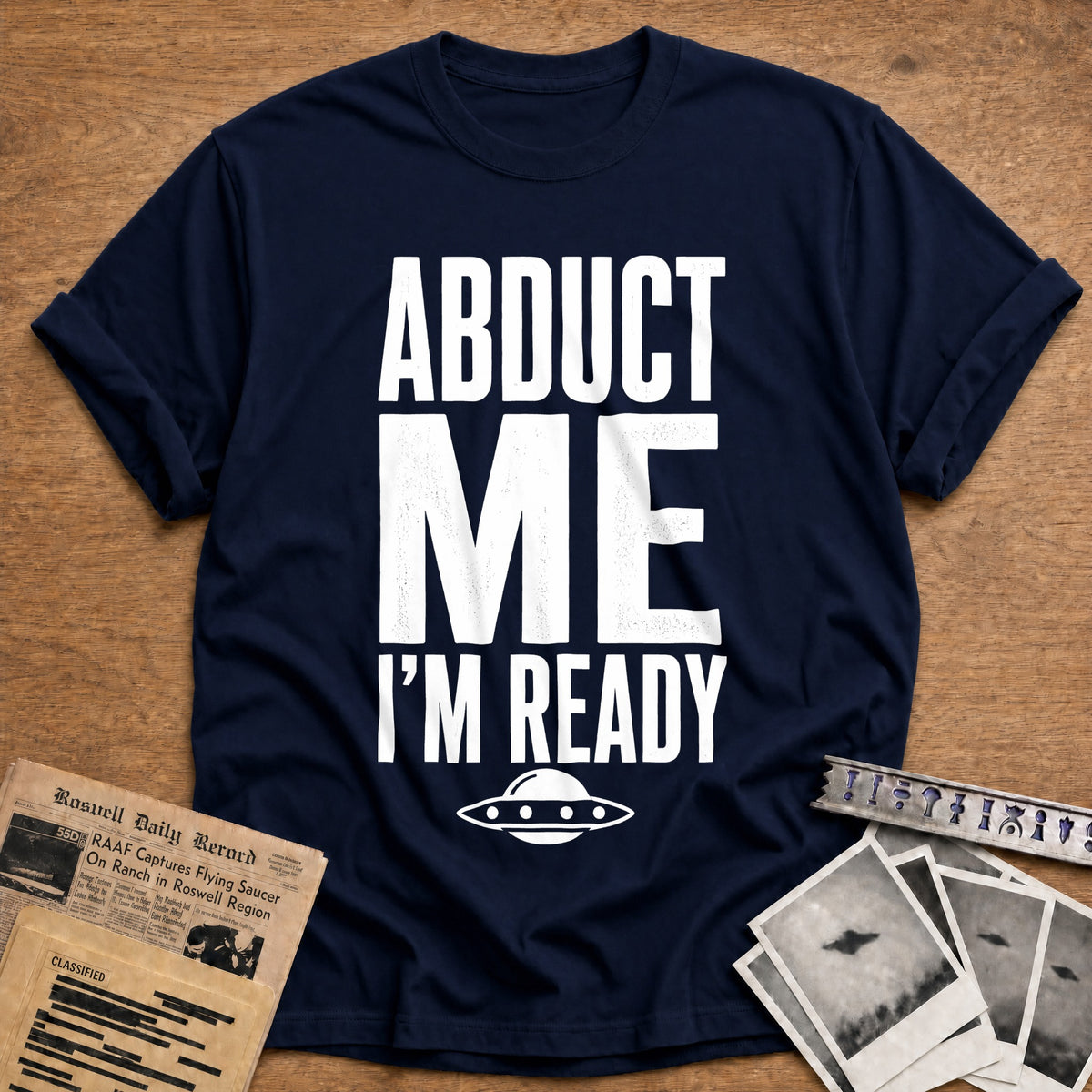 Abduct Me Ready 72 T-Shirt - Navy