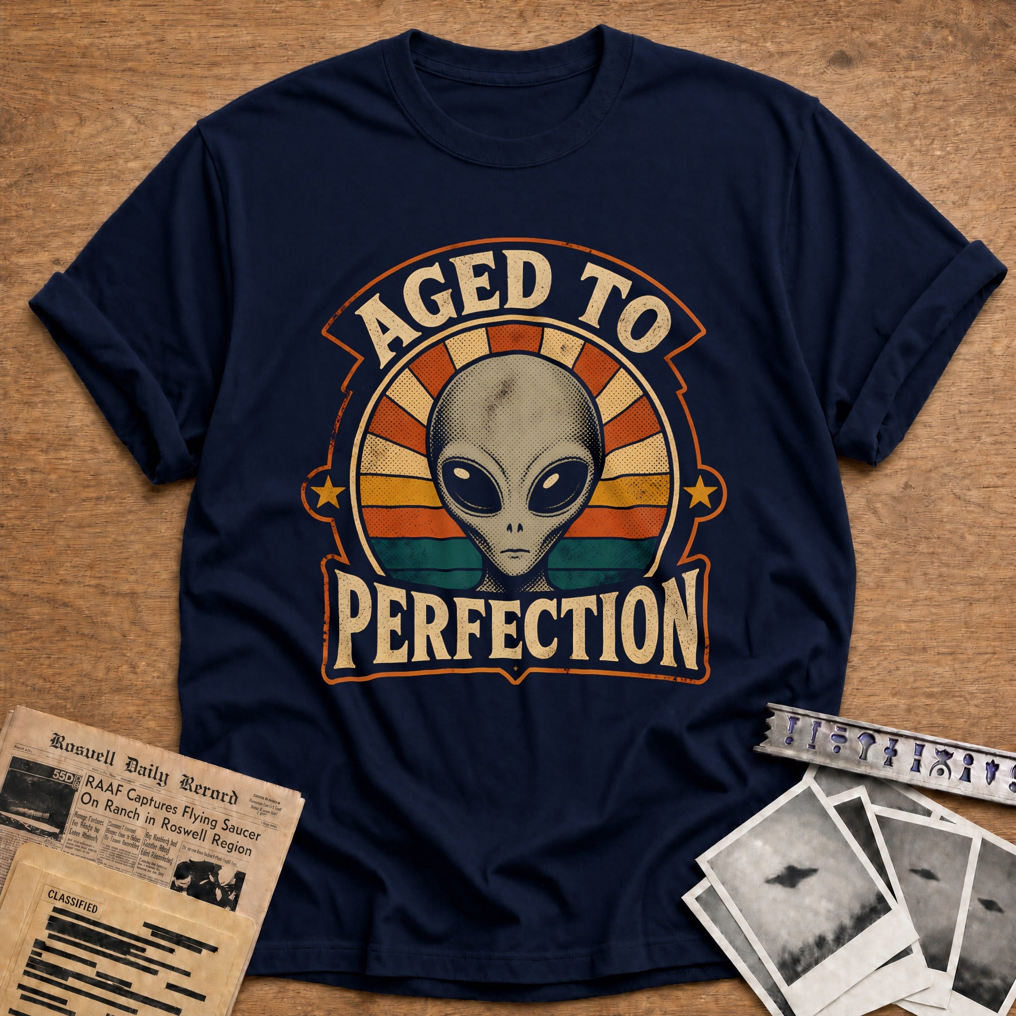 Aged To Perfection 24 T-Shirt - Navy