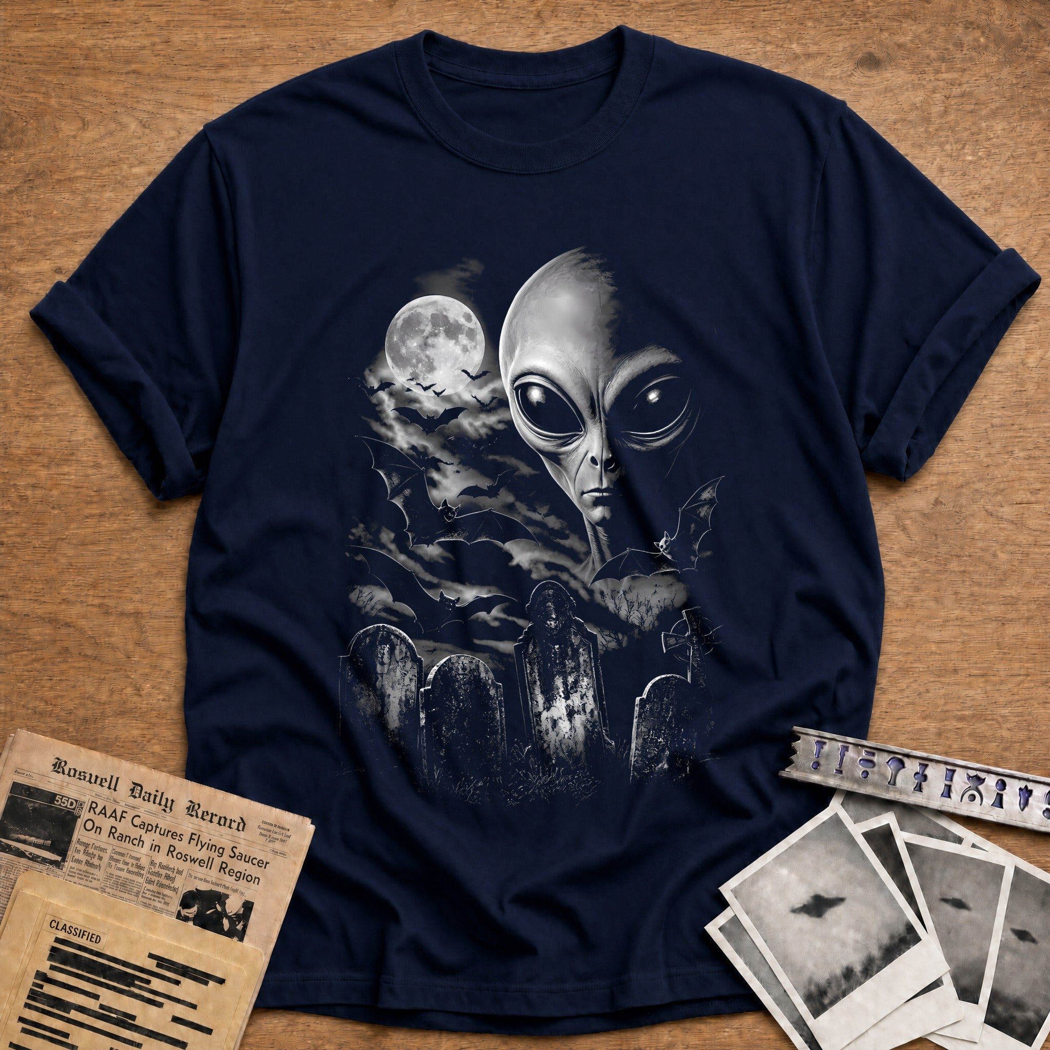 Alien Bats Gravestones 42 - Navy