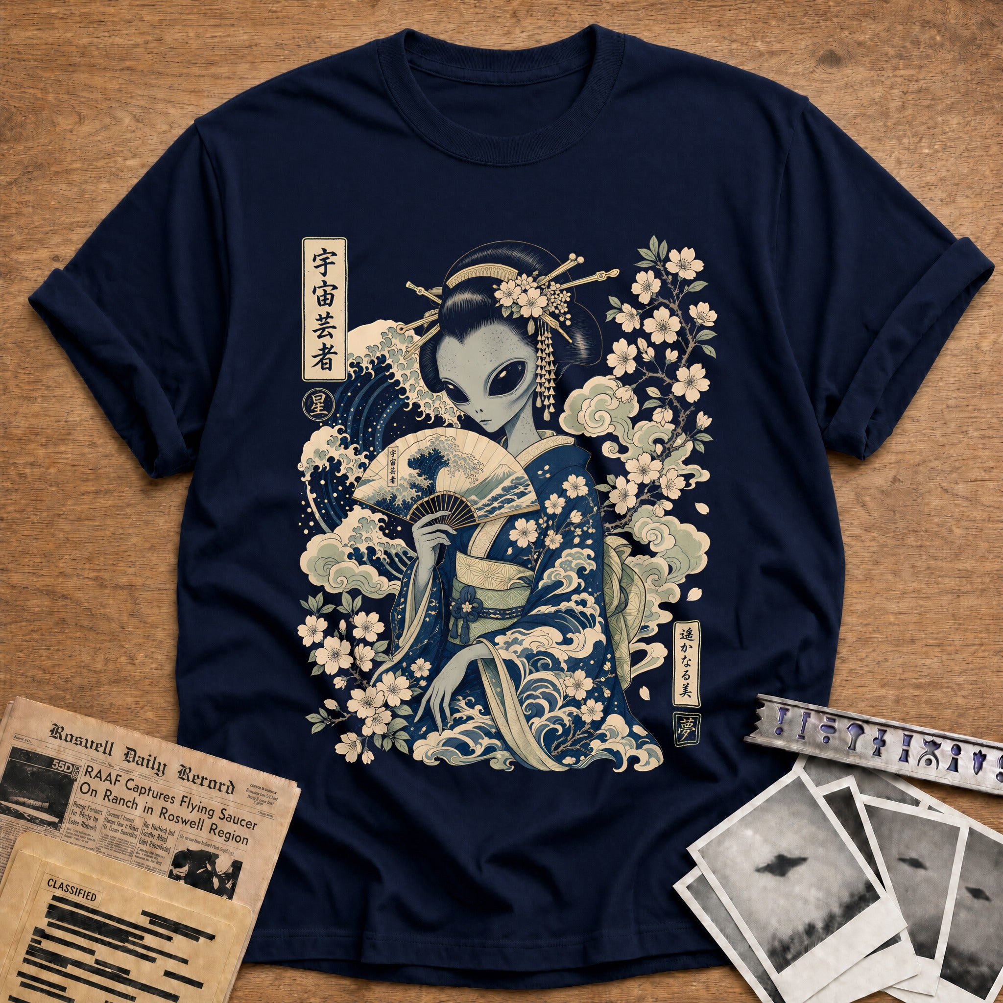 Alien Geisha 49 T-Shirt - Navy