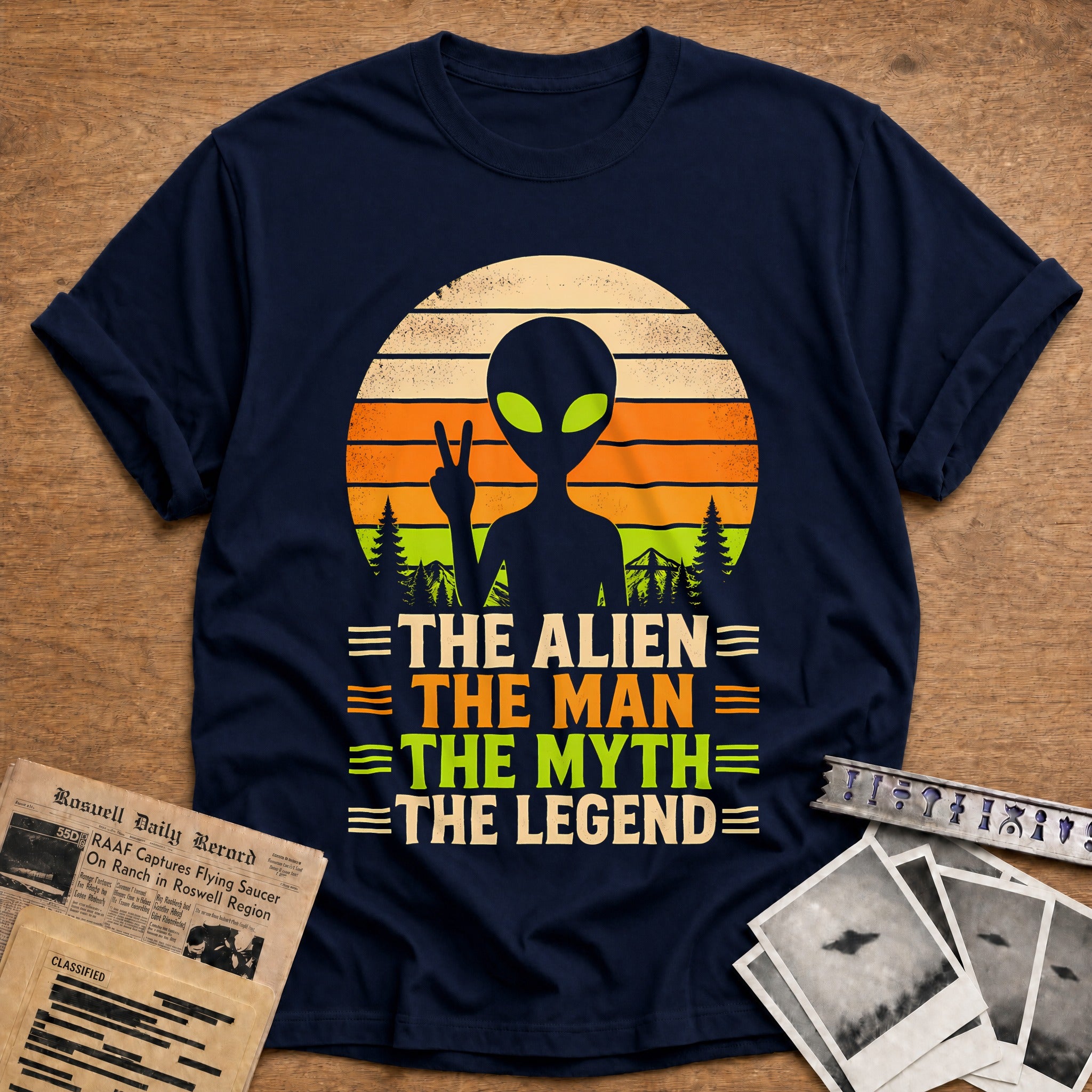 Alien Man Myth Legend 67 T-Shirt - Navy