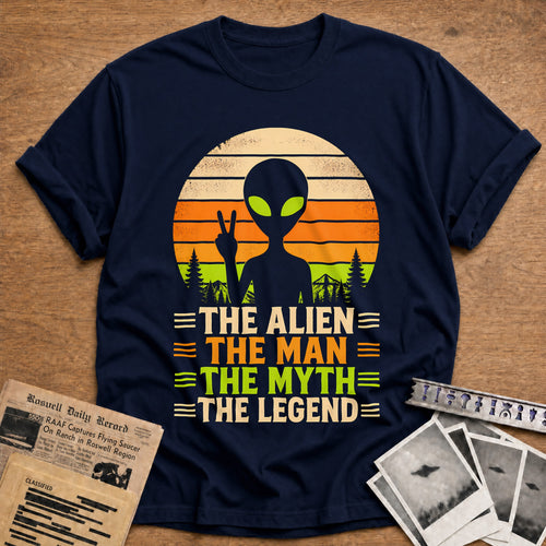 Alien Man Myth Legend 67 T-Shirt - Navy