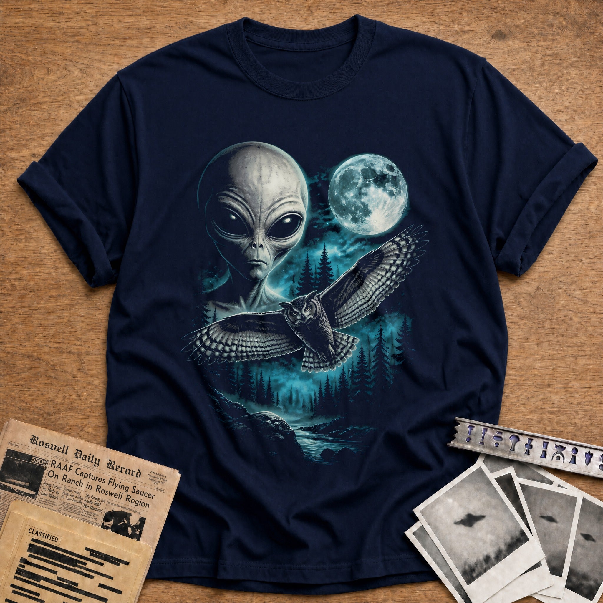 Alien Owl Full Moon 82 - Navy
