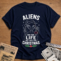 Aliens Are For Life Not Just For Christmas 54 T-Shirt - Navy