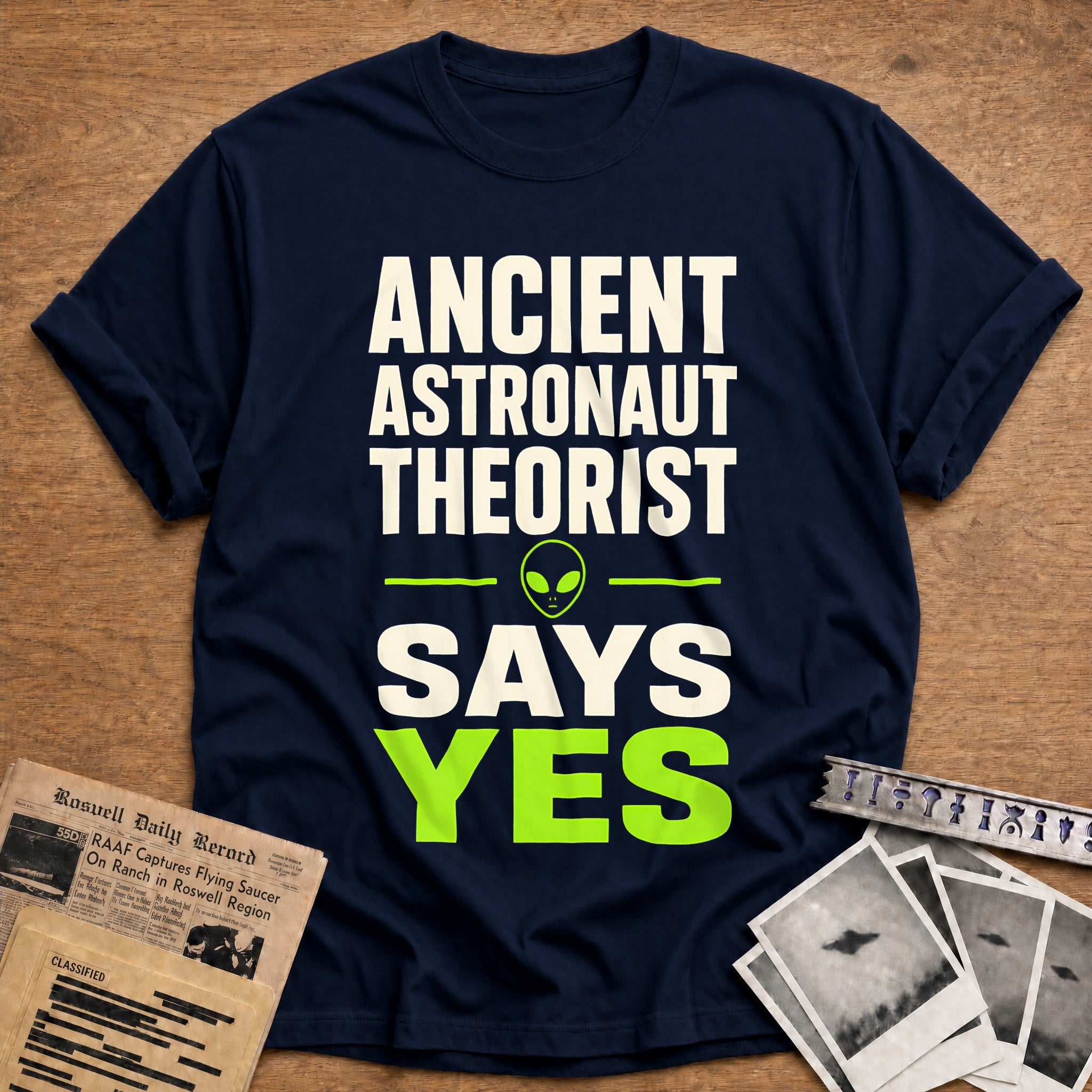 Ancient Astronaut Theorist 37 T-Shirt - Navy