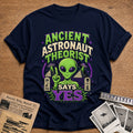 Ancient Astronaut Theorist (2) 80 T-Shirt - Navy