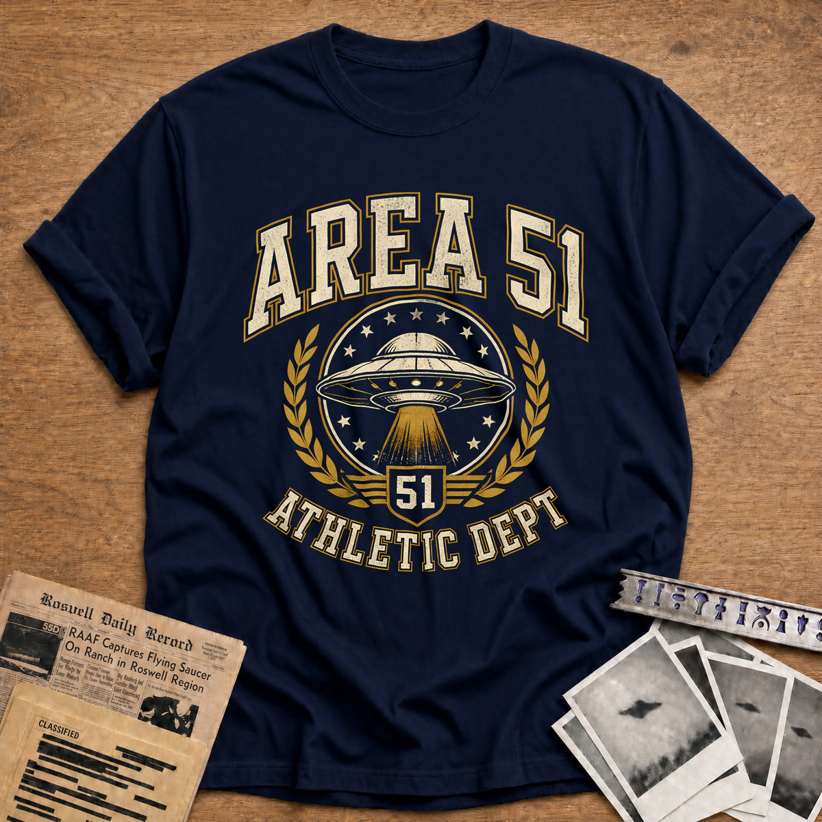 Area 51 Athletic Varsity 56 T-Shirt - Navy