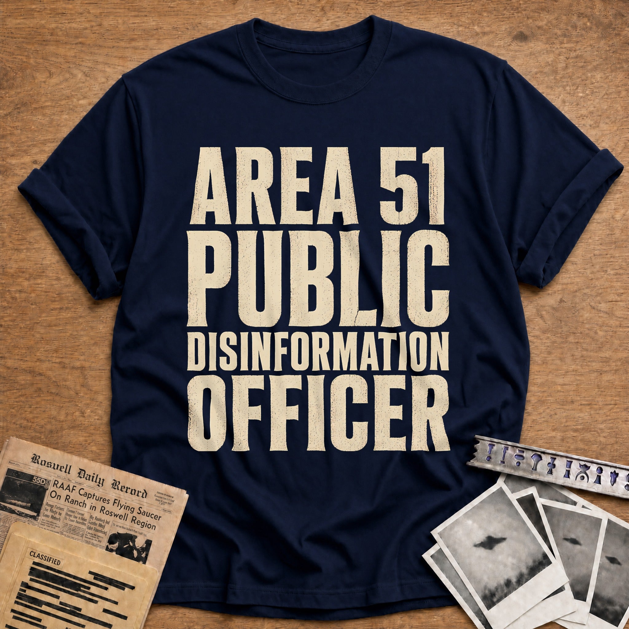 Area 51 Disinformation Officer 37 T-Shirt - Navy