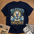 Blessed Obsessed Alien Blue 62 T-Shirt - Navy