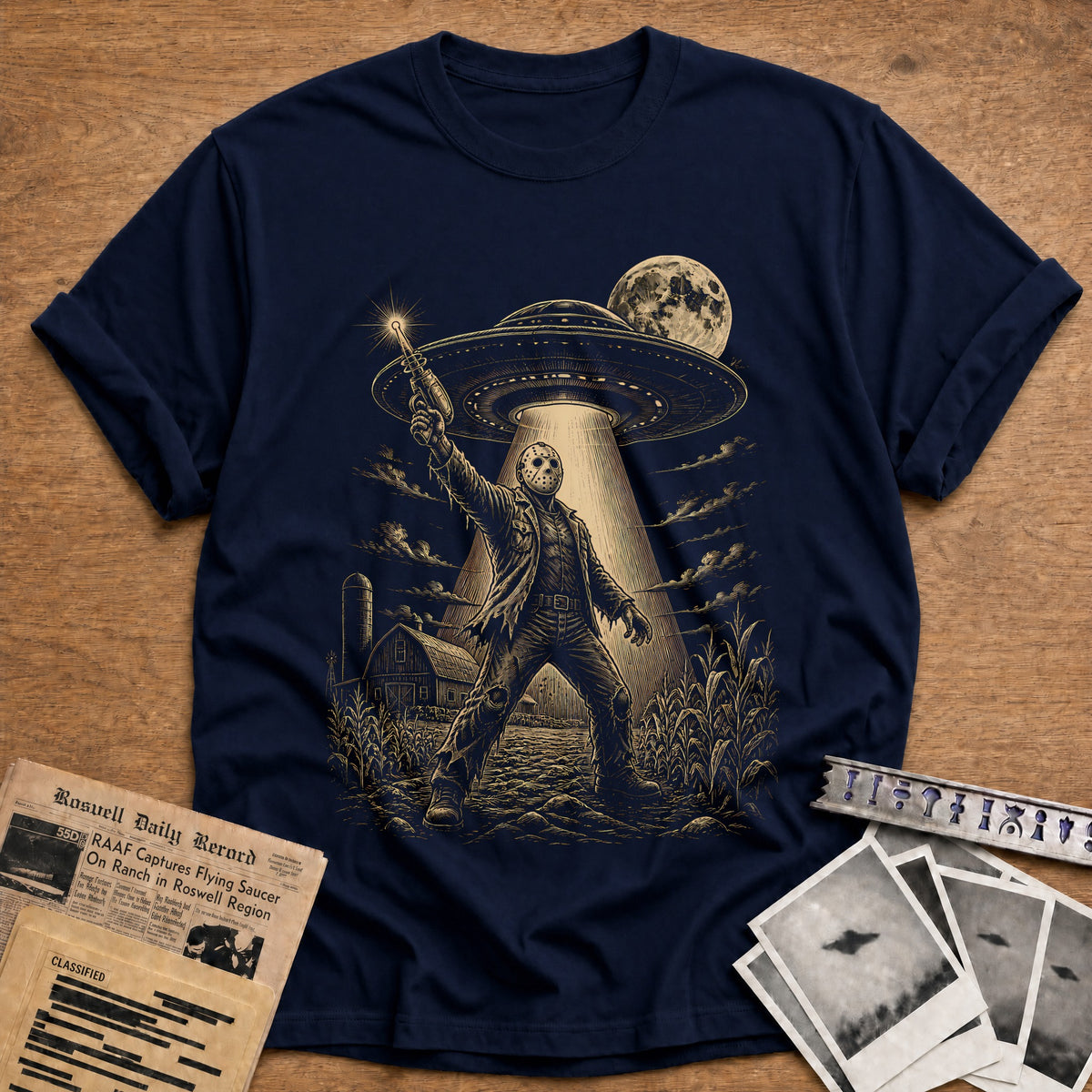 Blood Saucer 53 T-Shirt - Navy