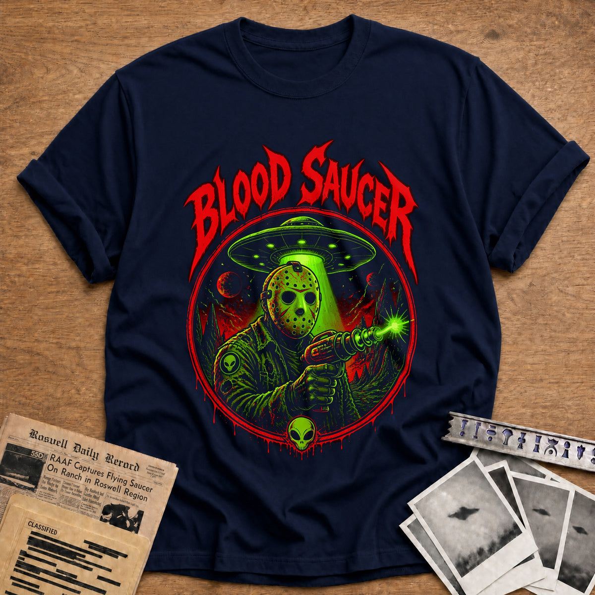 Blood Saucer 61 T-Shirt - Navy