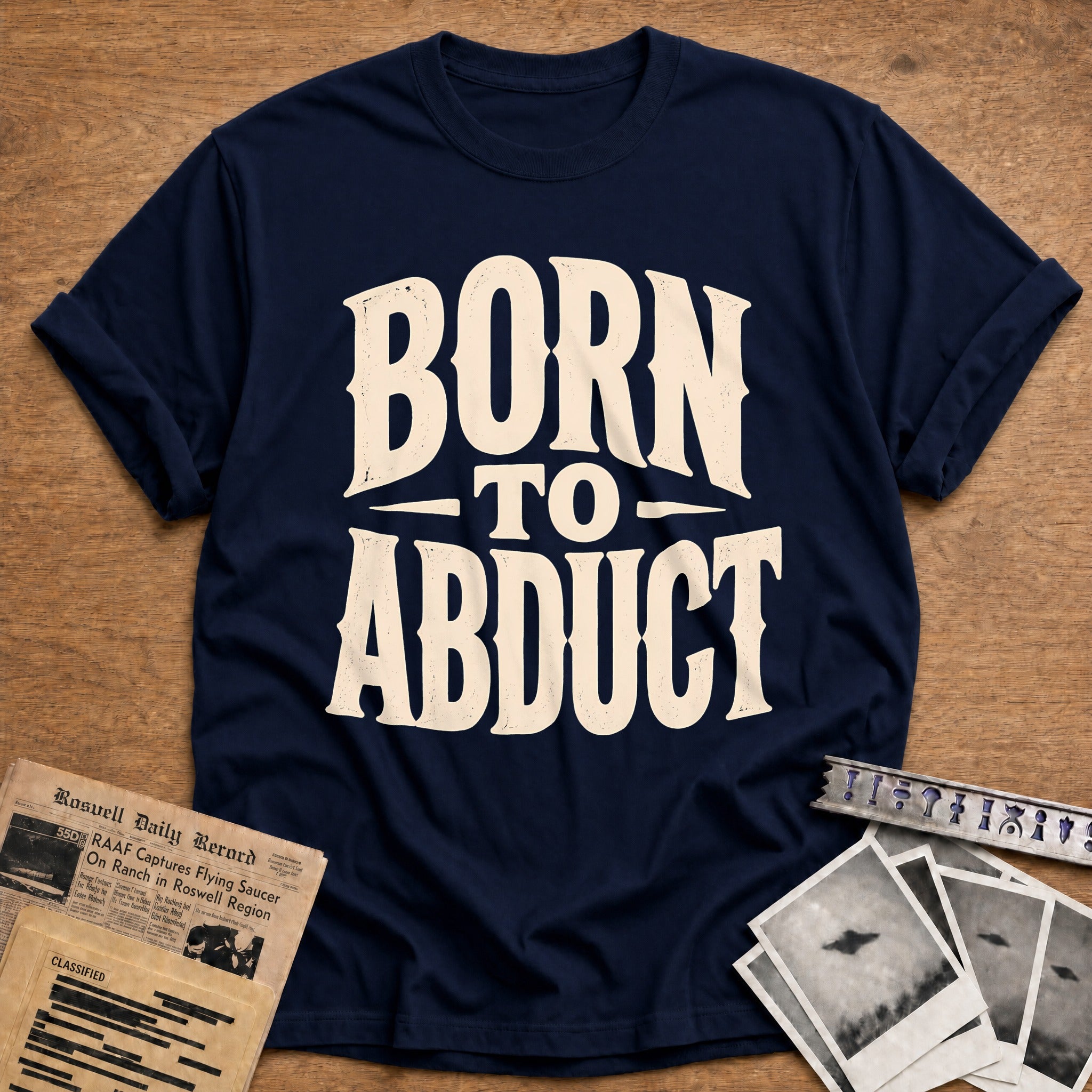 Born To Abduct 60 T-Shirt - Navy
