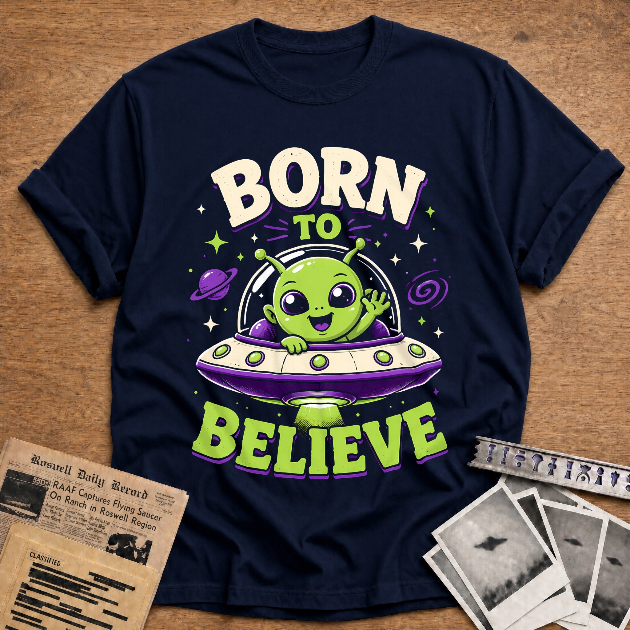 Born To Believe 79 T-Shirt - Navy