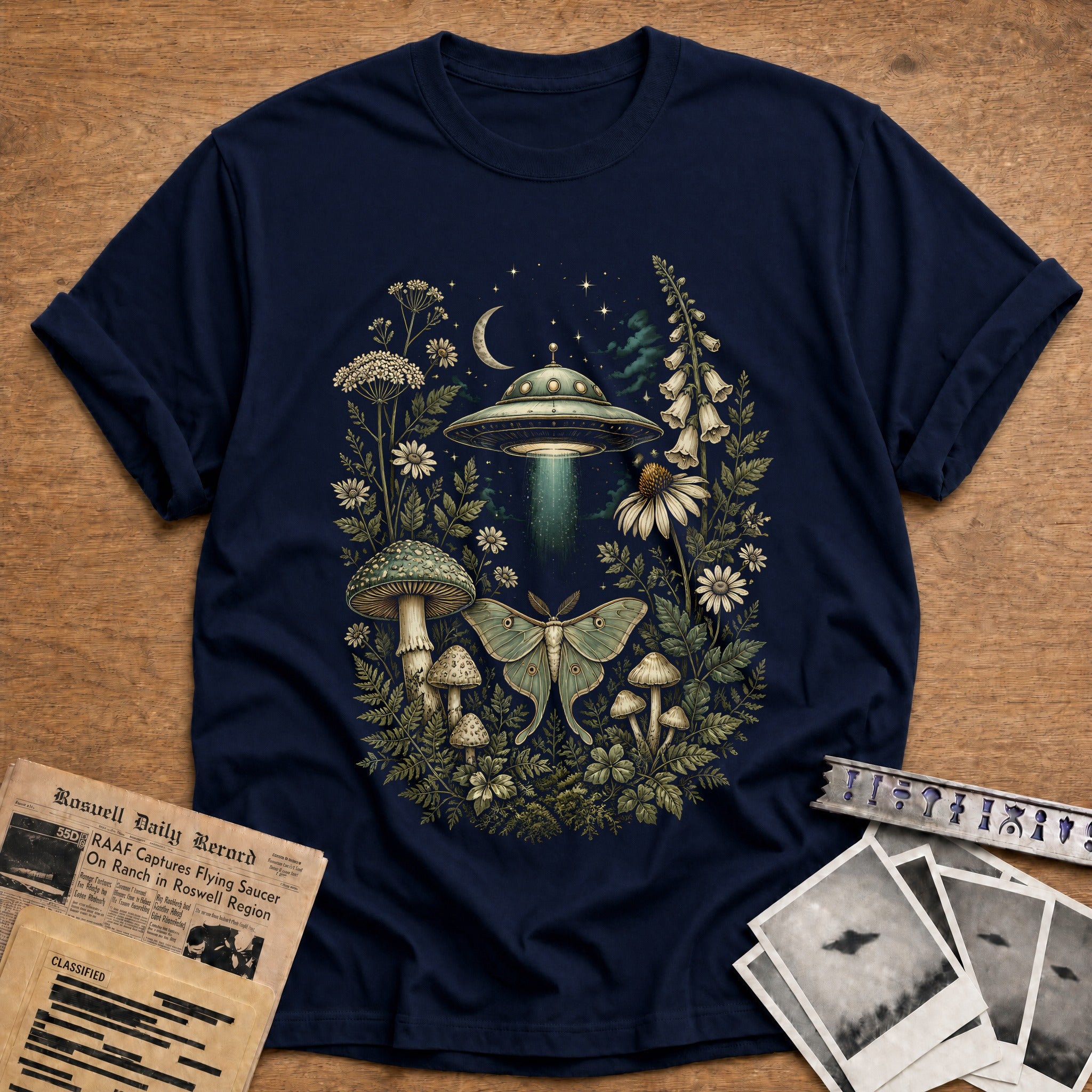 Botanical Disclosure T-Shirt - Navy