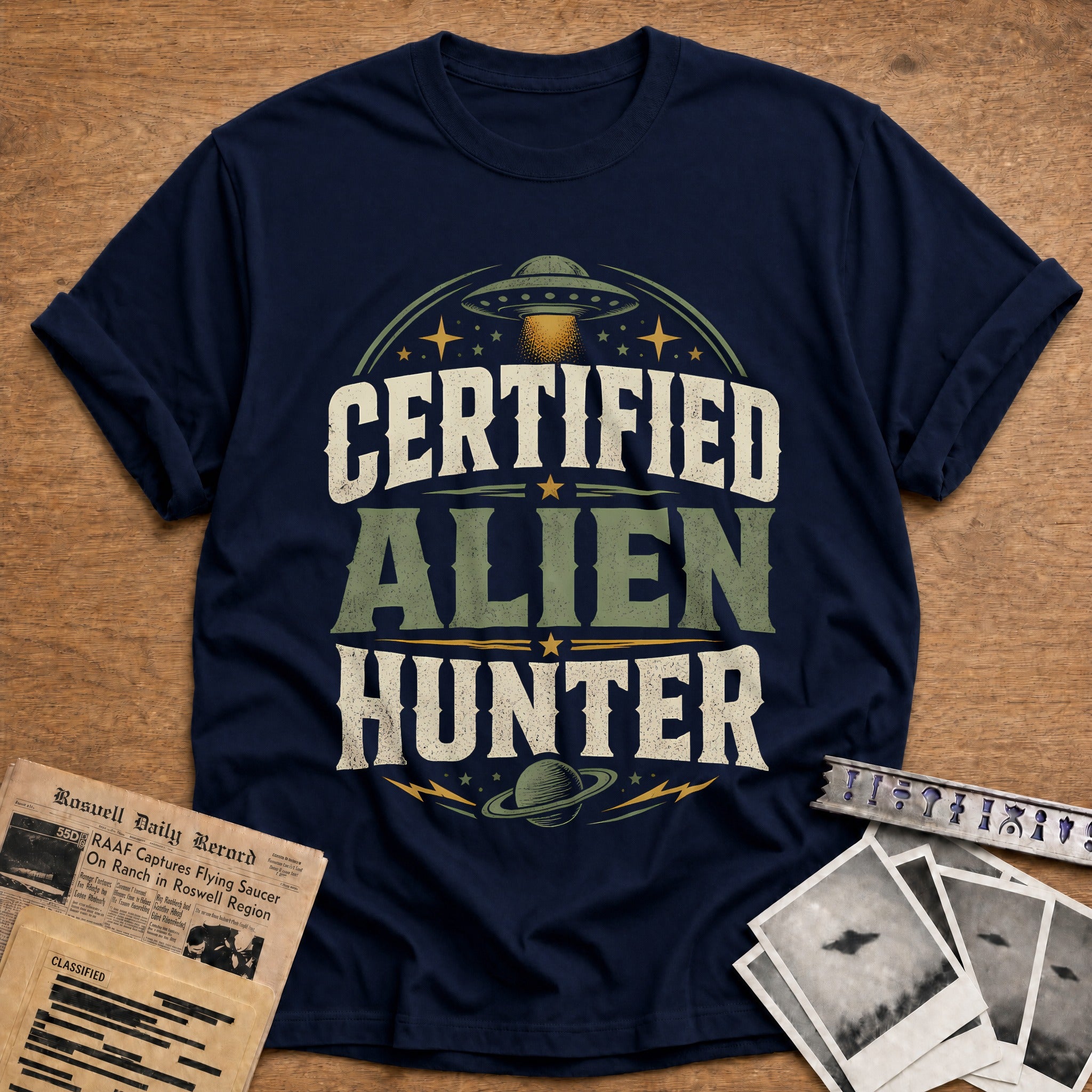 Certified Alien Hunter 22 T-Shirt - Navy