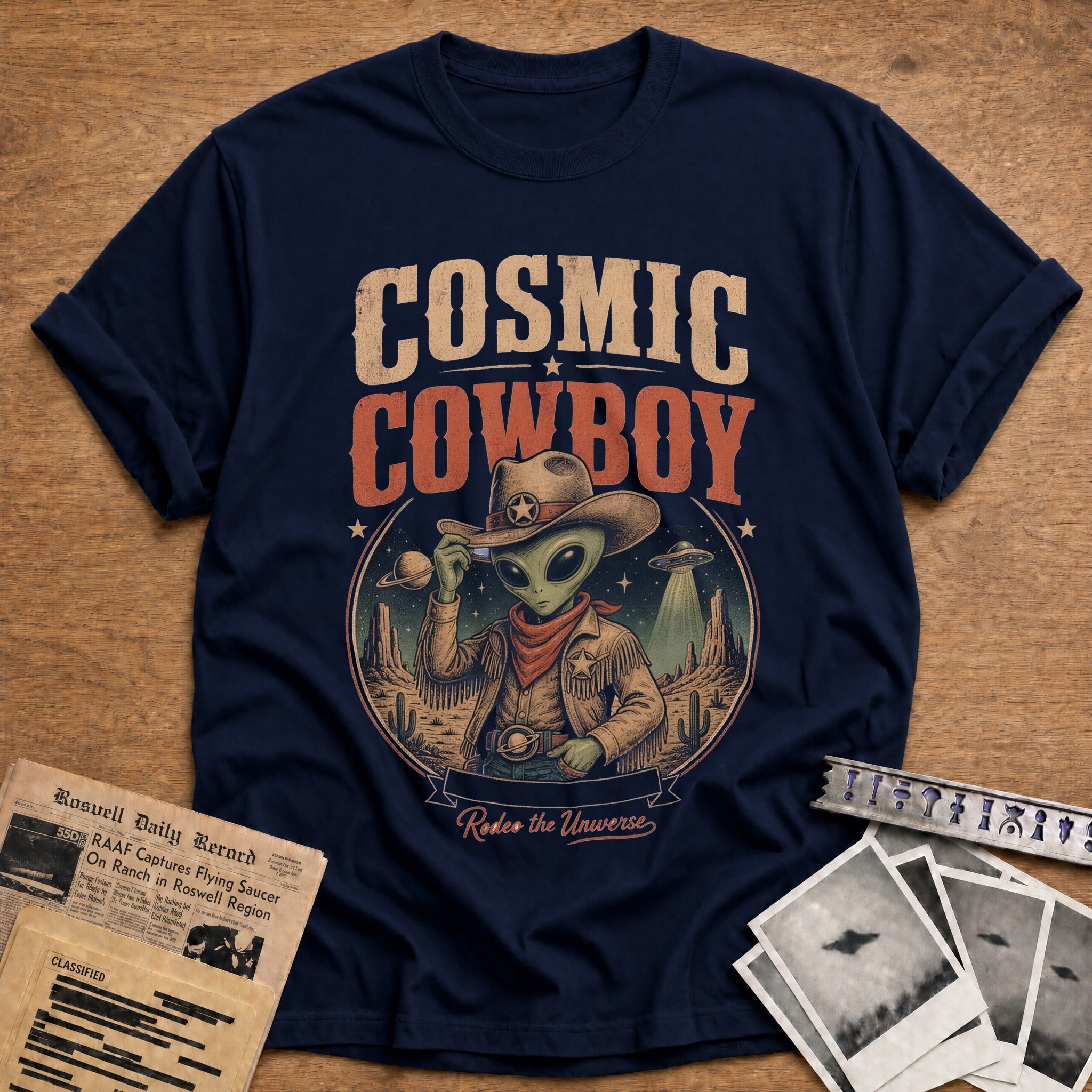 Cosmic Cowboy Rodeo The Universe - Navy