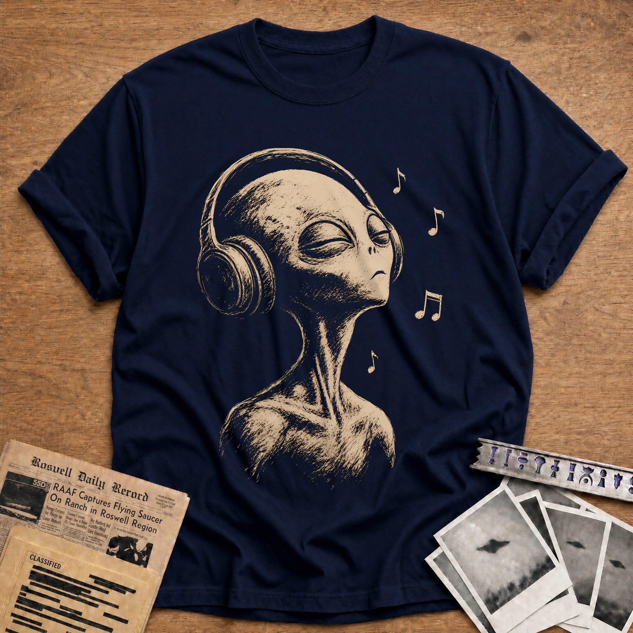 Cosmic Headphones T-Shirt - Navy