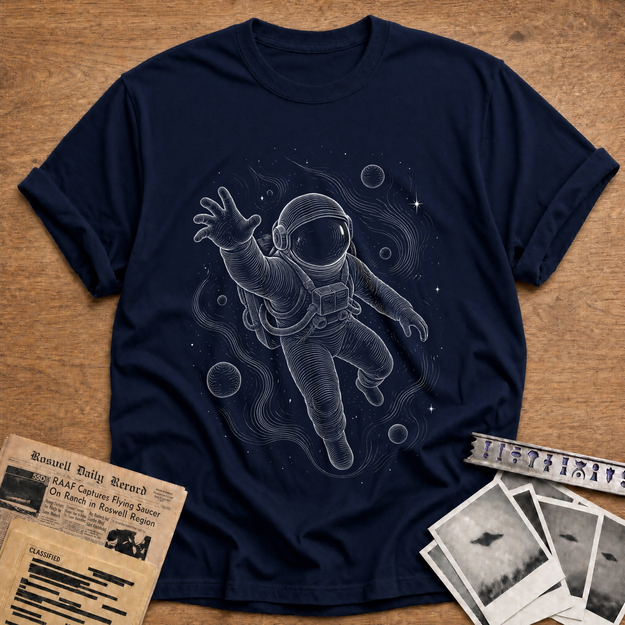 Cosmic Levitation T-Shirt - Navy