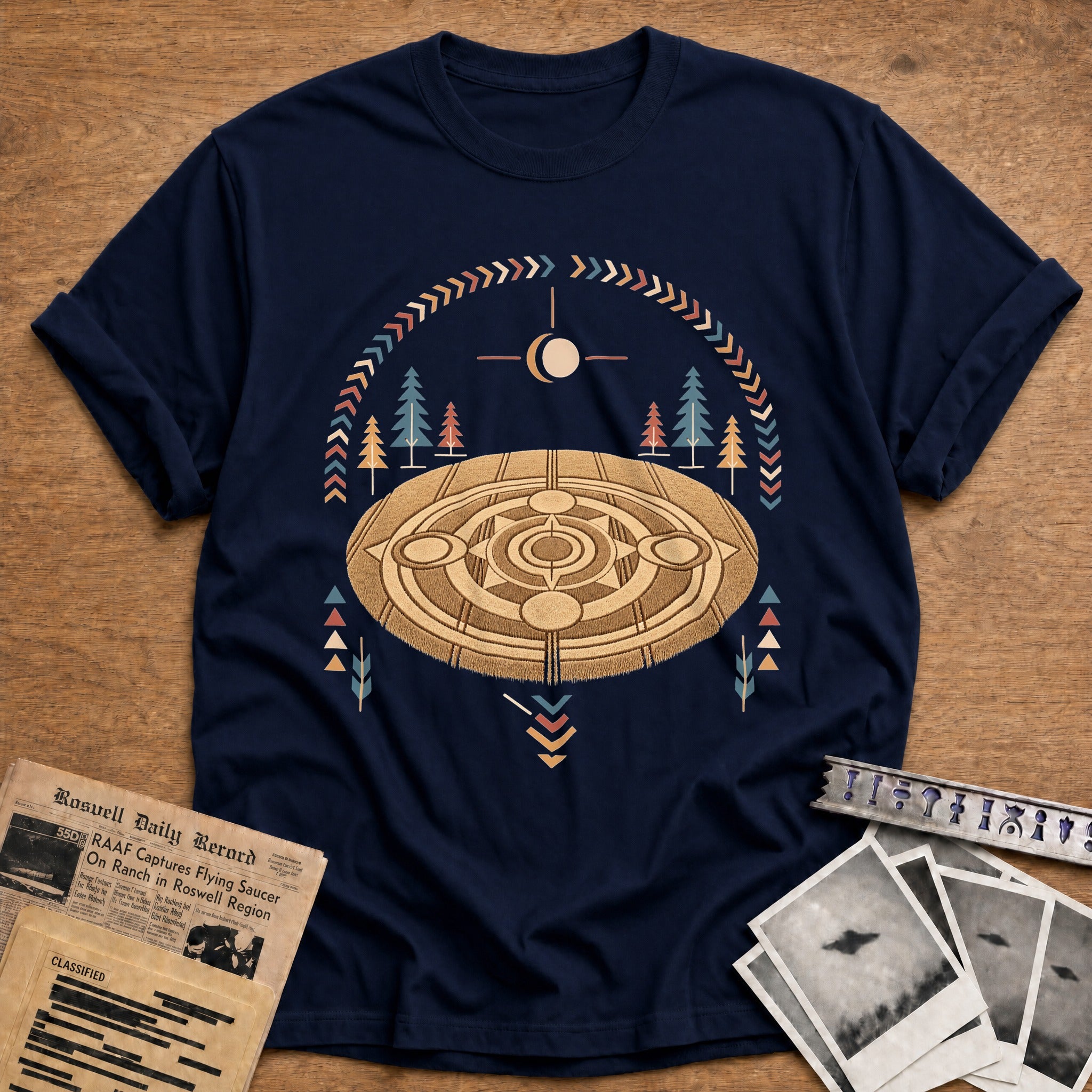 Crop Circle Compass - Navy