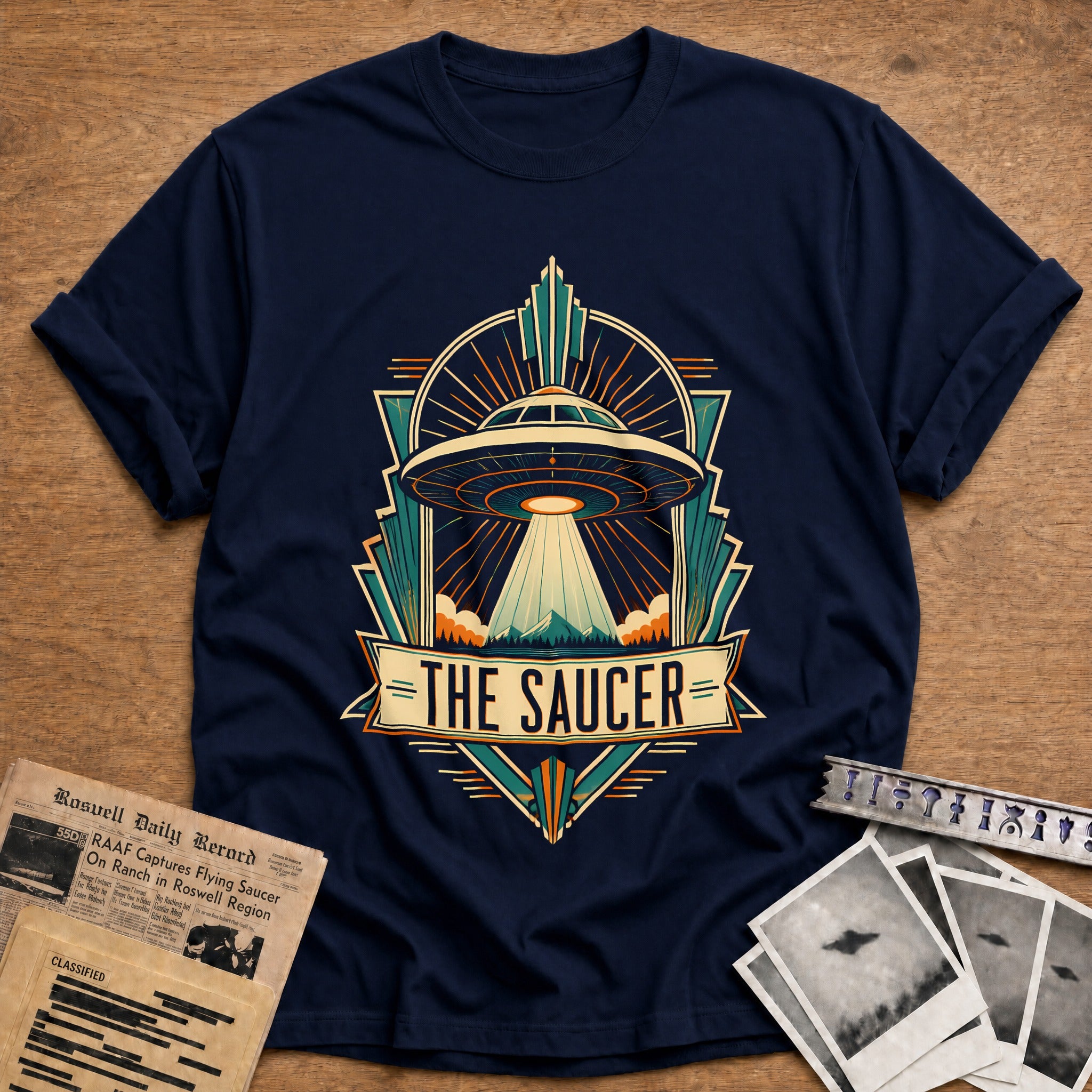 Deco Abduction T-Shirt - Navy