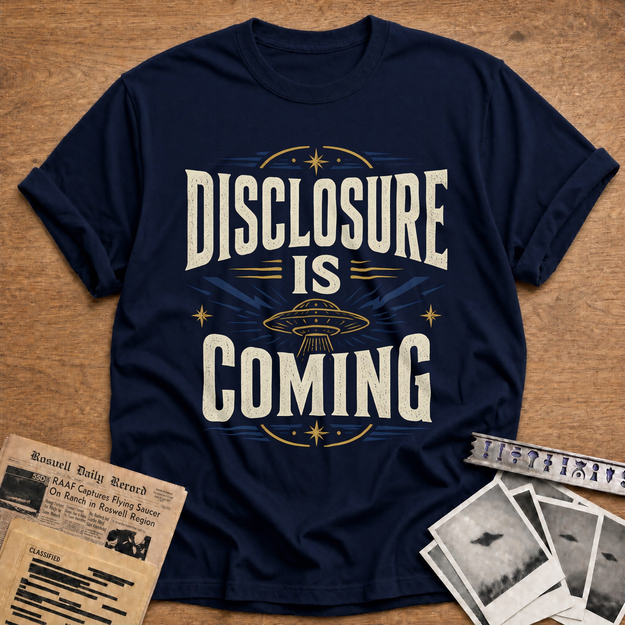 Disclosure Is Coming 32 T-Shirt - Navy