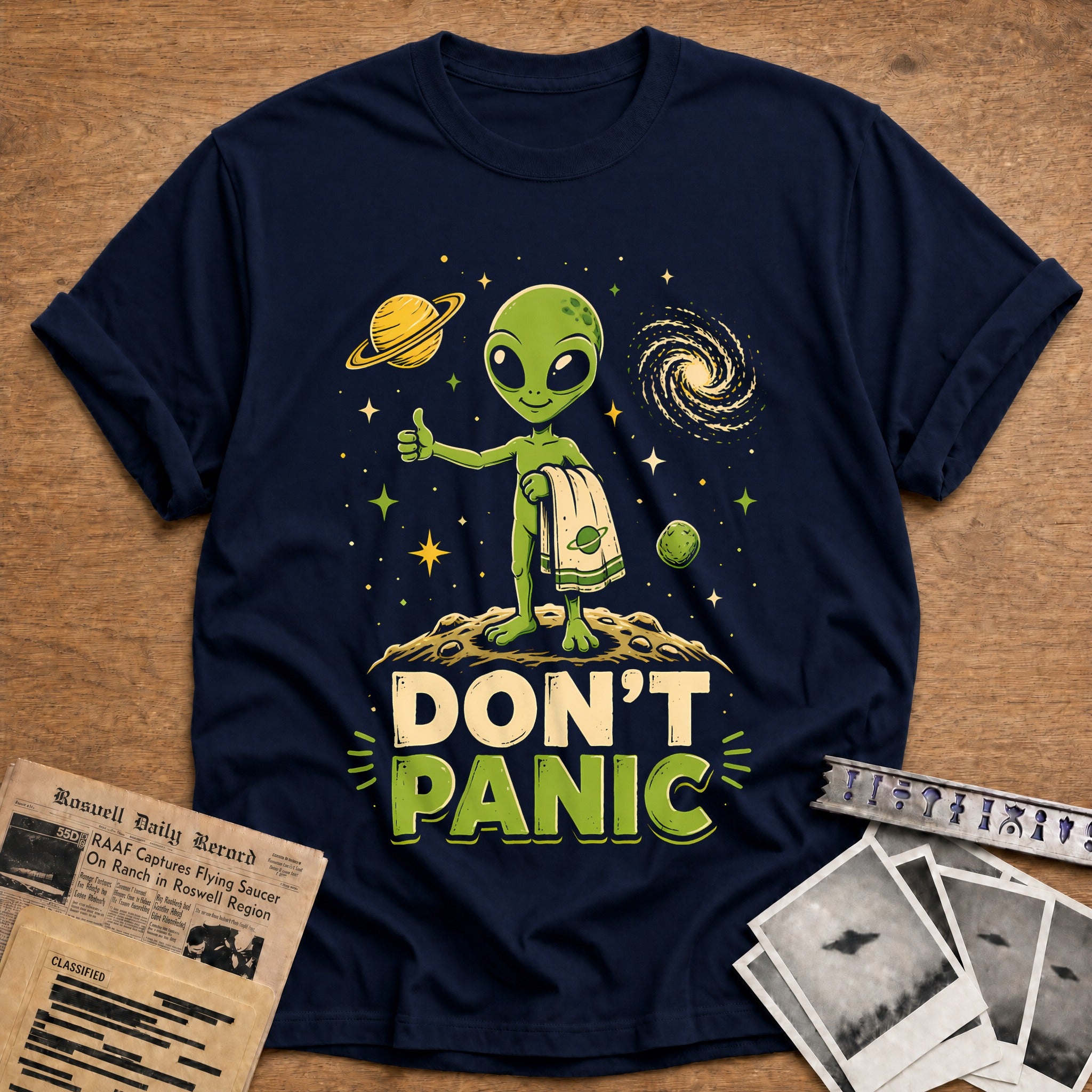 Dont Panic 21 T-Shirt - Navy