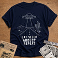 Eat Sleep Abduct Repeat 69 T-Shirt - Navy