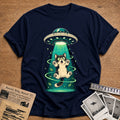Feline Abduction T-Shirt - Navy