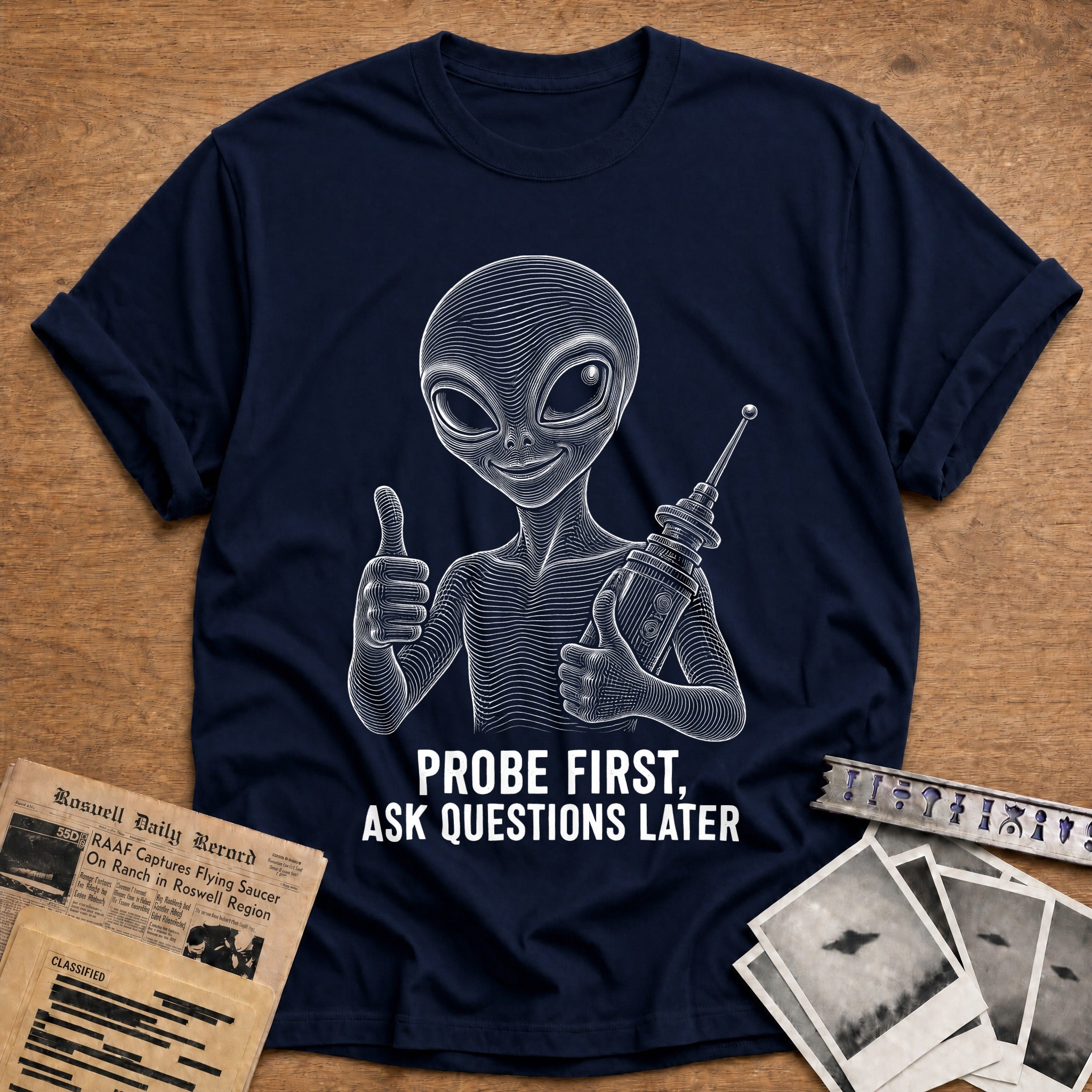 First Contact Gesture T-Shirt - Navy