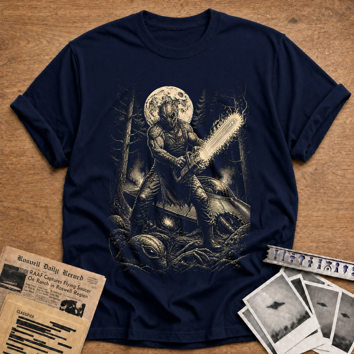 Galactic Saw 34 T-Shirt - Navy
