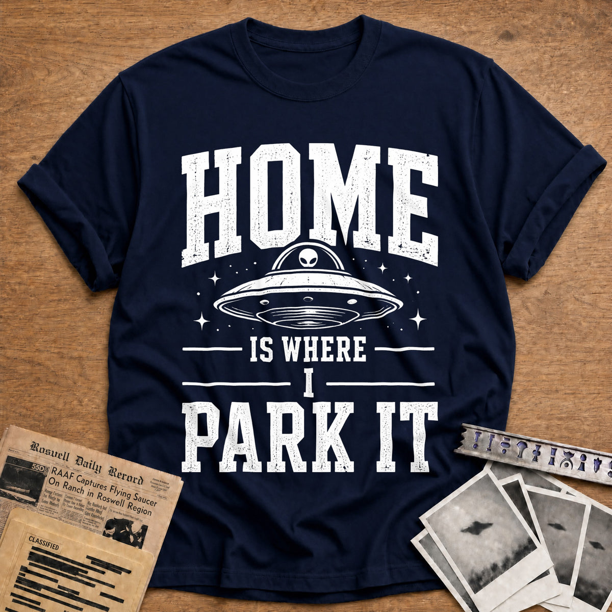 Home Is Where I Park It 37 T-Shirt - Navy